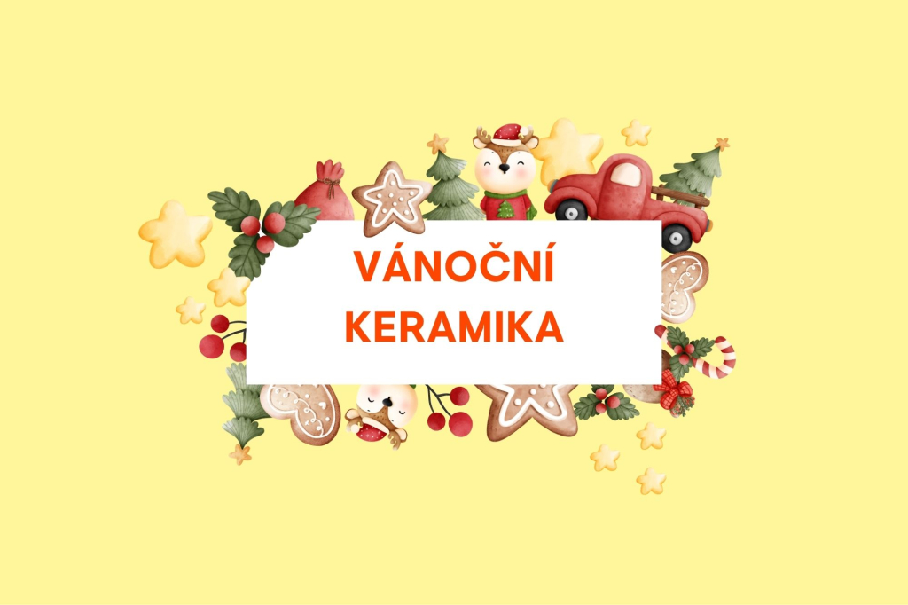 Vánoční keramika - svícen